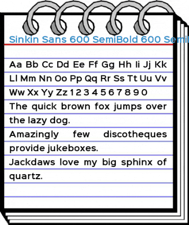 Sinkin Sans 600 SemiBold 600 SemiBold Font