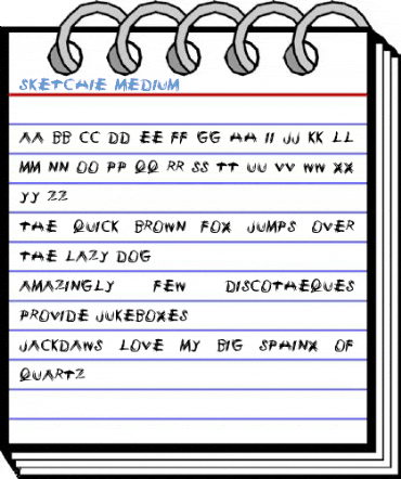 sketchie Medium Font