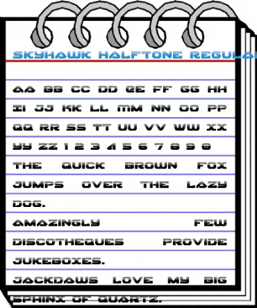 Skyhawk Halftone Regular Font
