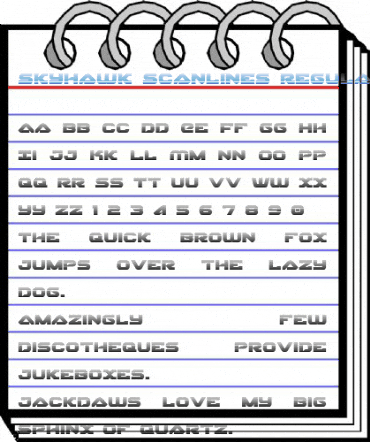 Skyhawk Scanlines Regular Font