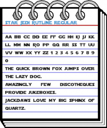 Star Jedi Outline Regular Font