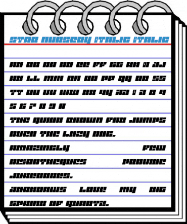 Star Nursery Italic Italic Font
