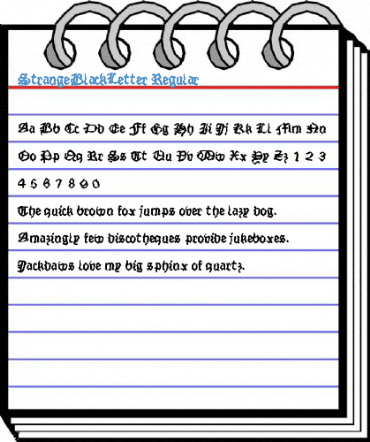 StrangeBlackLetter Regular Font