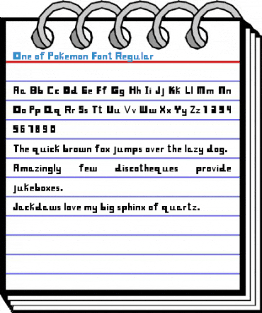 One of Pokemon Font Regular Font