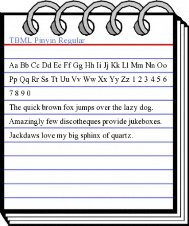 TBML Pinyin Regular Font