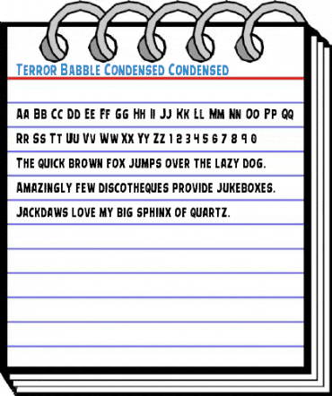 Terror Babble Condensed Condensed Font