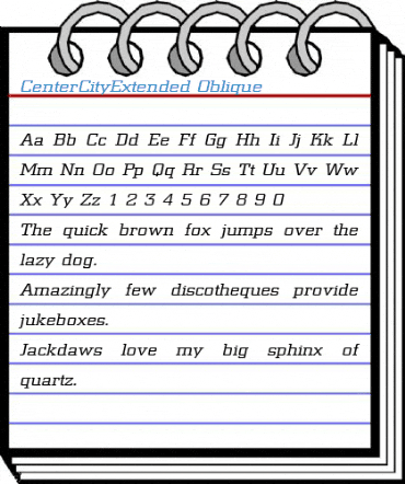 CenterCityExtended Oblique Font