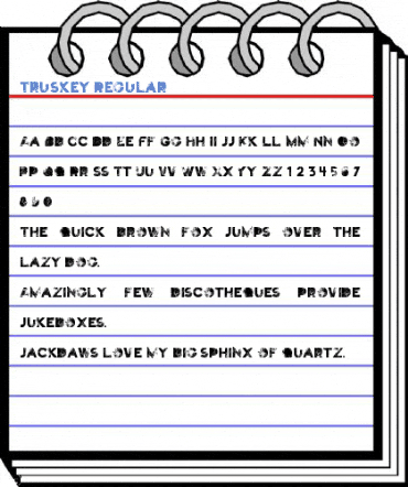 Truskey Regular Font