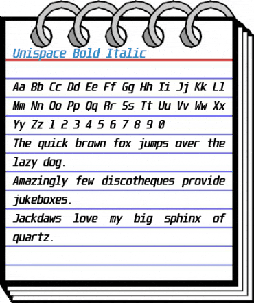 Unispace Font