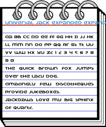 Universal Jack Expanded Font