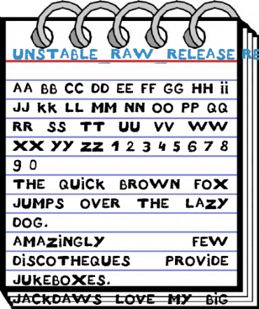 Unstable_raw_release Font