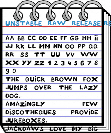 Unstable_raw_release Regular Font