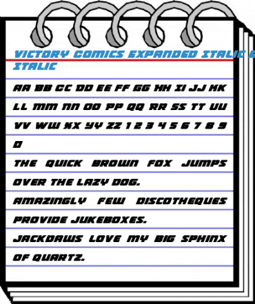 Victory Comics Expanded Italic Expanded Italic Font