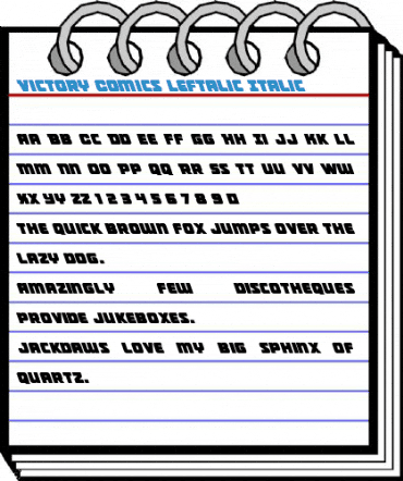 Victory Comics Leftalic Italic Font