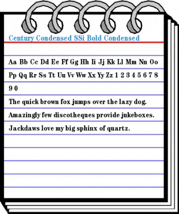 Century Condensed SSi Bold Condensed Font