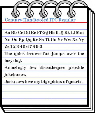 Century Handtooled ITC Regular Font
