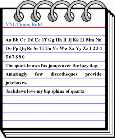 VNI-Times Bold Font