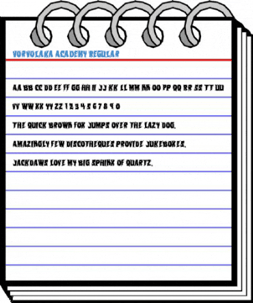 Vorvolaka Academy Regular Font