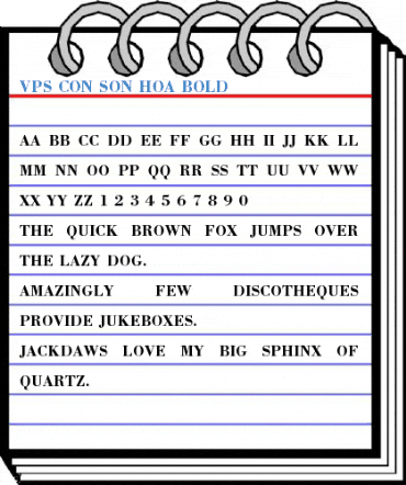 VPS Con Son Hoa Bold Font