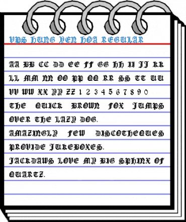 VPS Hung Yen Hoa Regular Font