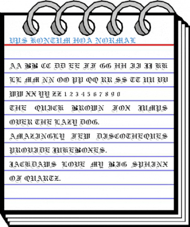 VPS Kontum Hoa Normal Font