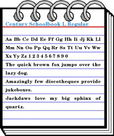 Century Schoolbook L Regular Font