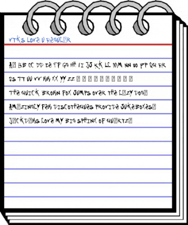 Vtks Love U Regular Font