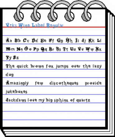 Vtks Wine Label Regular Font