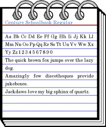 Century Schoolbook Regular Font