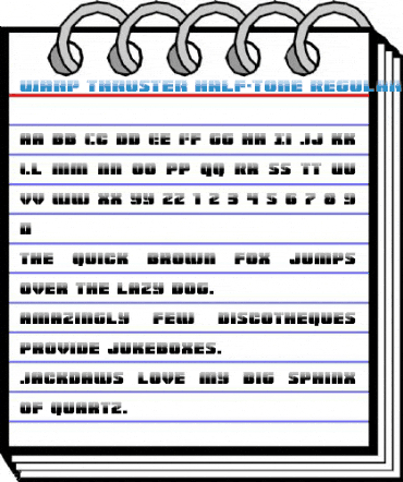 Warp Thruster Half-Tone Regular Font