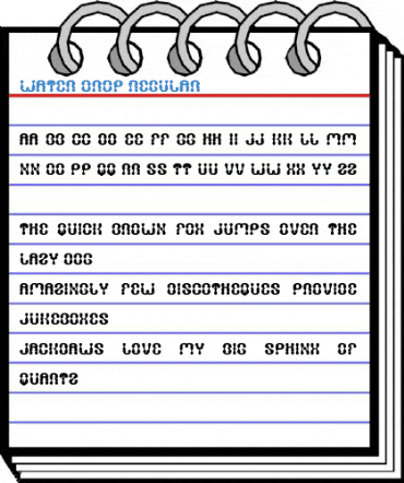 water drop Regular Font