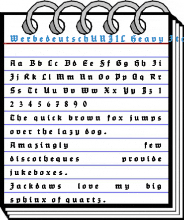 WerbedeutschUNZ1L Heavy Italic Font