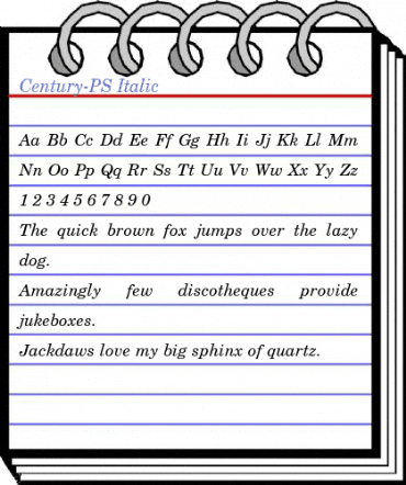 Century-PS Italic Font