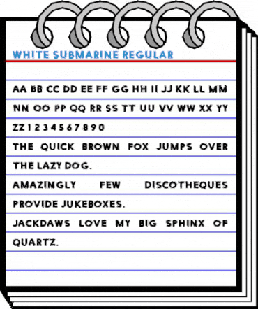 White Submarine Regular Font