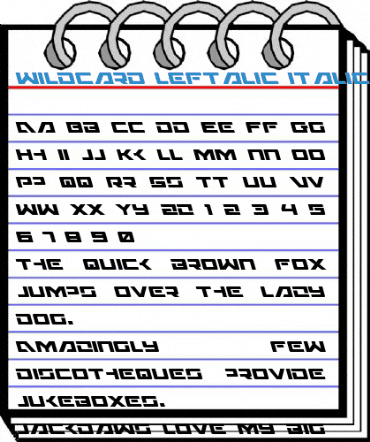 Wildcard Leftalic Font