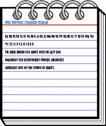 Wolf Brothers Staggered Regular Font