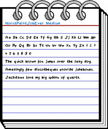 WorstPaintJobEver Medium Font