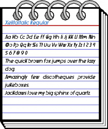 XelitaItalic Regular Font