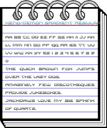 Xeno-Demon Gradient Regular Font