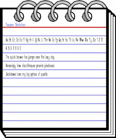 Ygraine Skeleton Font