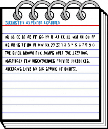 Zakenstein Expanded Expanded Font