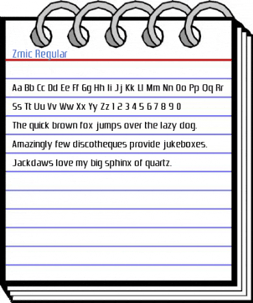 Zrnic Regular Font