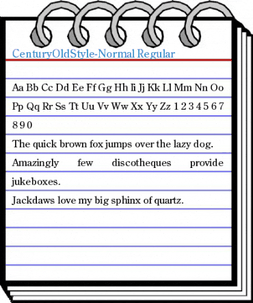 CenturyOldStyle-Normal Regular Font