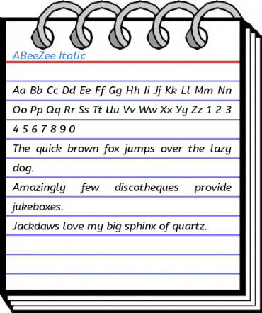 ABeeZee Italic Font