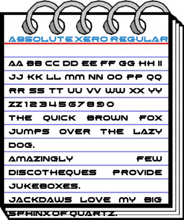 Absolute Xero Regular Font