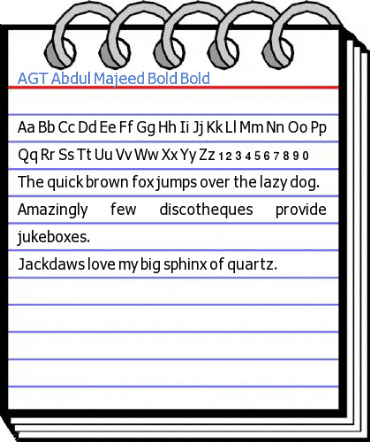 AGT Abdul Majeed Bold Bold Font