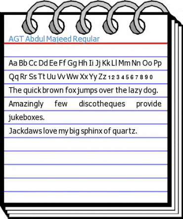 AGT Abdul Majeed Regular Font