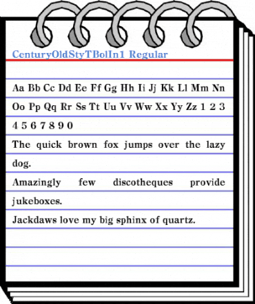 CenturyOldStyTBolIn1 Regular Font