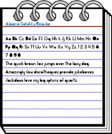 Alpaca Solidify Regular Font