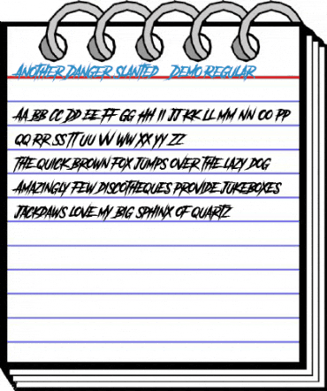 Another Danger Slanted - Demo Regular Font